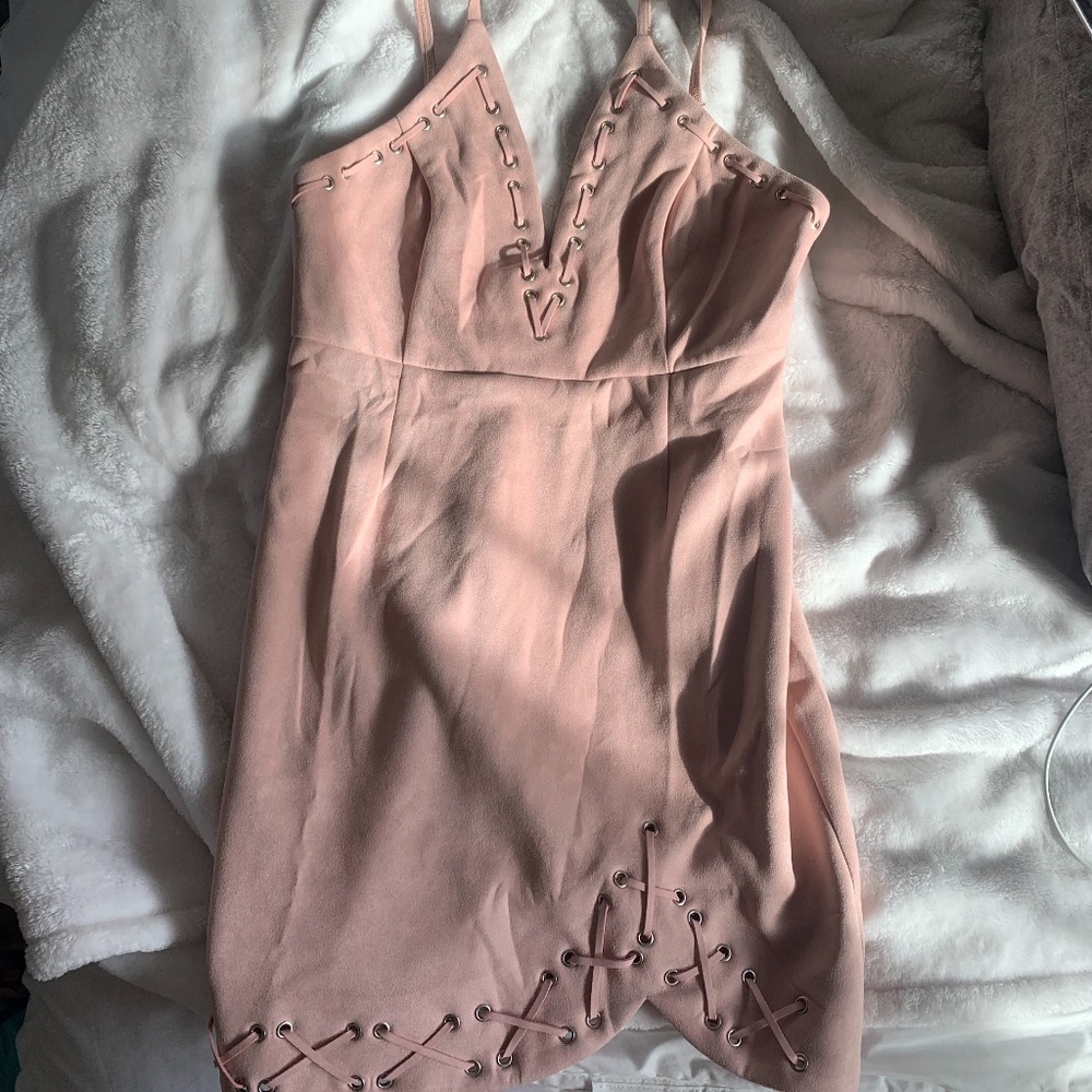 Faux Leather Mini Dress